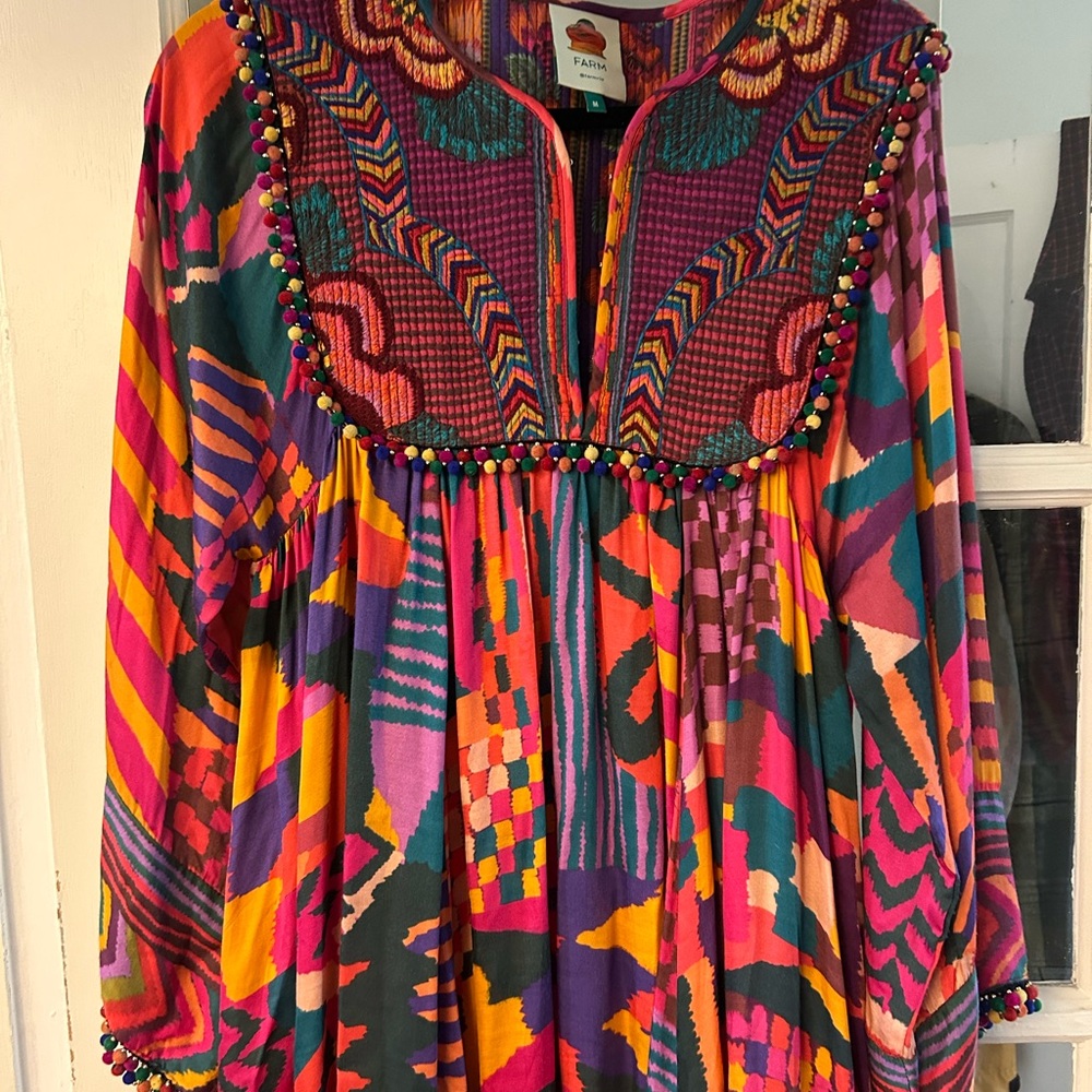 Farm Rio GUC Mixed Print Kaftan